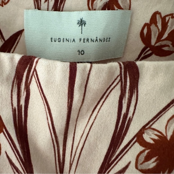 Eugenia Fernández 100% Cotton Tie-Shoulder Blouse Size 10 - Picture 6 of 8